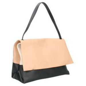 Celine All Soft Bicolor Shoulder Bag Beige Black